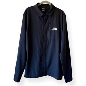 The North Face Black Alpenbro Long-Sleeve Woven Shirt Men's Large